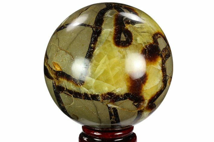 Polished Septarian Sphere - Madagascar #122932